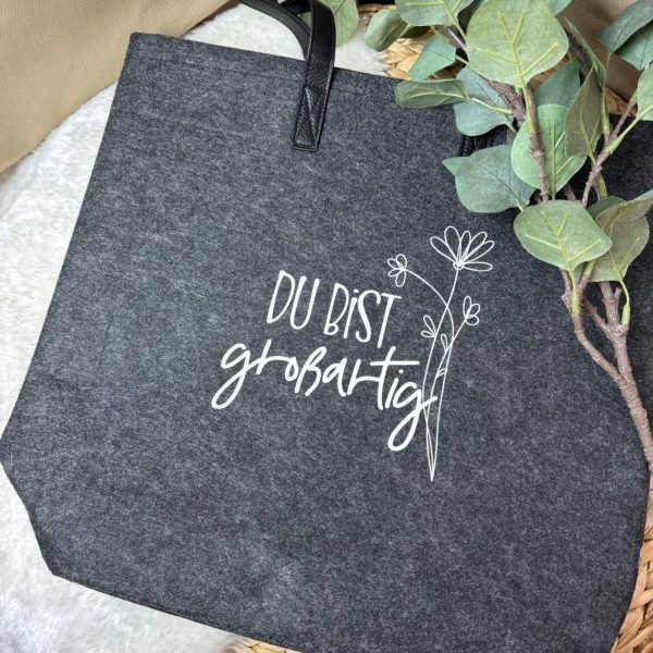 Filztasche du bist großartig