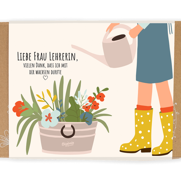 Blossombs | Geschenkbox small - Lehrer Gießkanne
