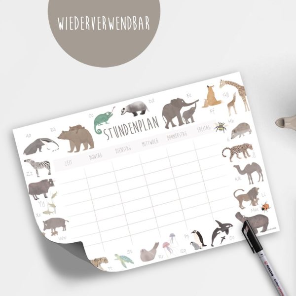 Fräulein Elvira | Stundenplan magnetisch