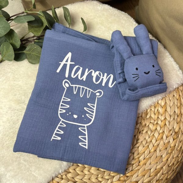 Geschenkset | Kuschelhase & Babydecke
