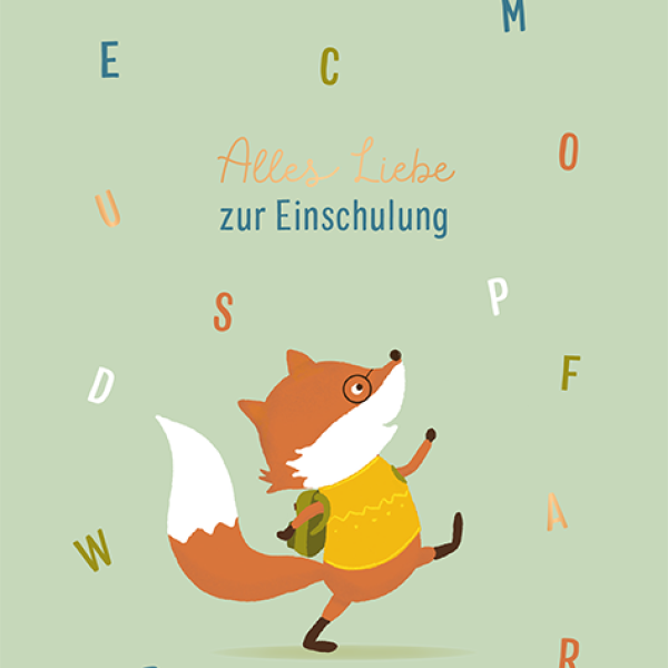 Doppelkarte Alles Liebe zur Einschulung