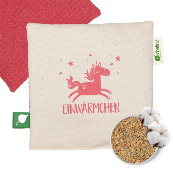 Herbalind | Kinder-Körnerkissen "Einwärmchen" rosa