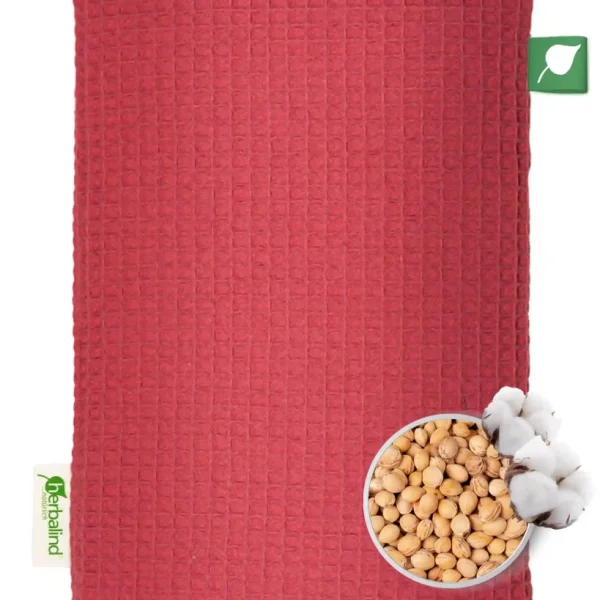 Herbalind | Kirschkernkissen 20x30cm, Waffel-Pique Dark Rosa