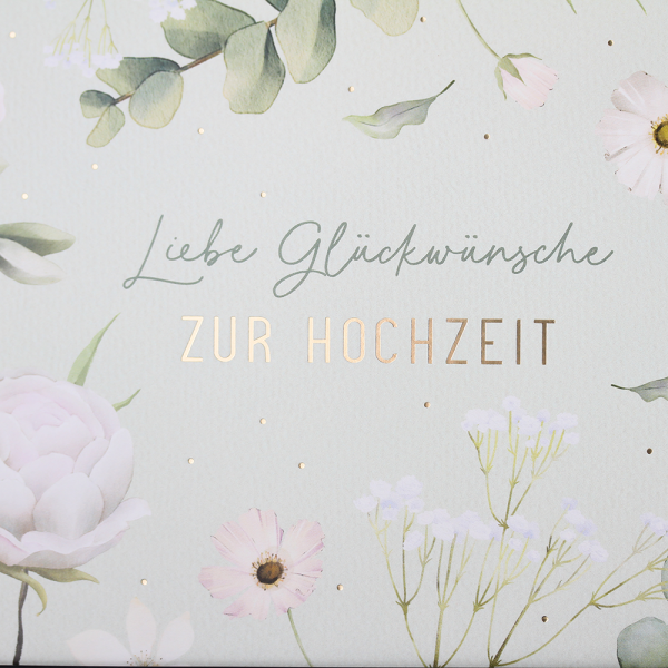 Doppelkarte Liebe Glückwünsche zur Hochzeit