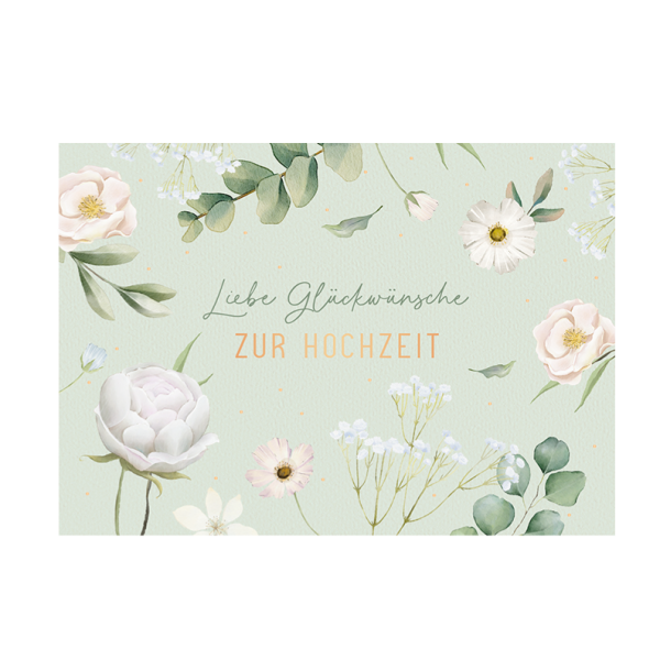 Doppelkarte Liebe Glückwünsche zur Hochzeit