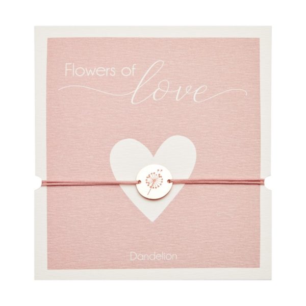 Armband Flowers of love rosévergoldet Pusteblume