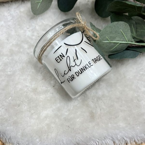 Groß Kerze im Glas - ein Licht für dunkle Tage