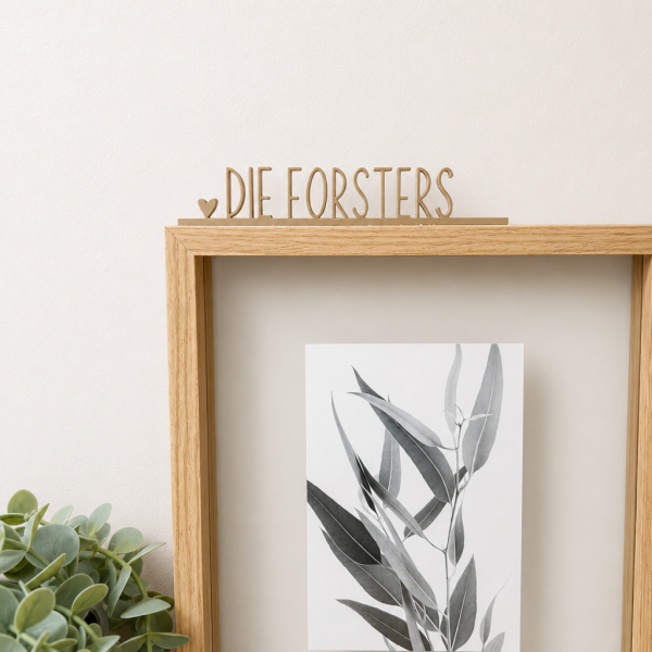 Bilderrahmen Topper Familienname