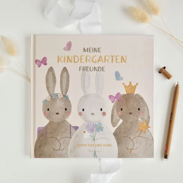 mimiundmama | Kindergarten Freundebuch "Hasen Girls"