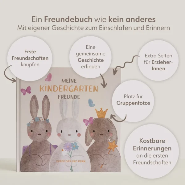 mimiundmama | Kindergarten Freundebuch "Hasen Girls"