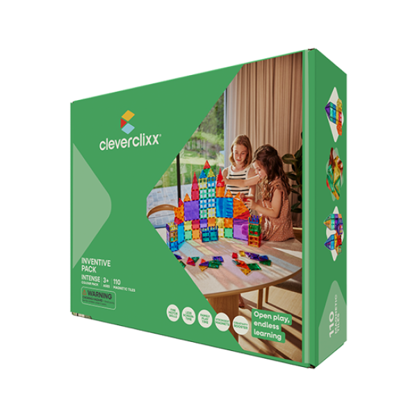 Cleverclixx | Erfindungs-Bausatz in Knallfarben 110 Teile